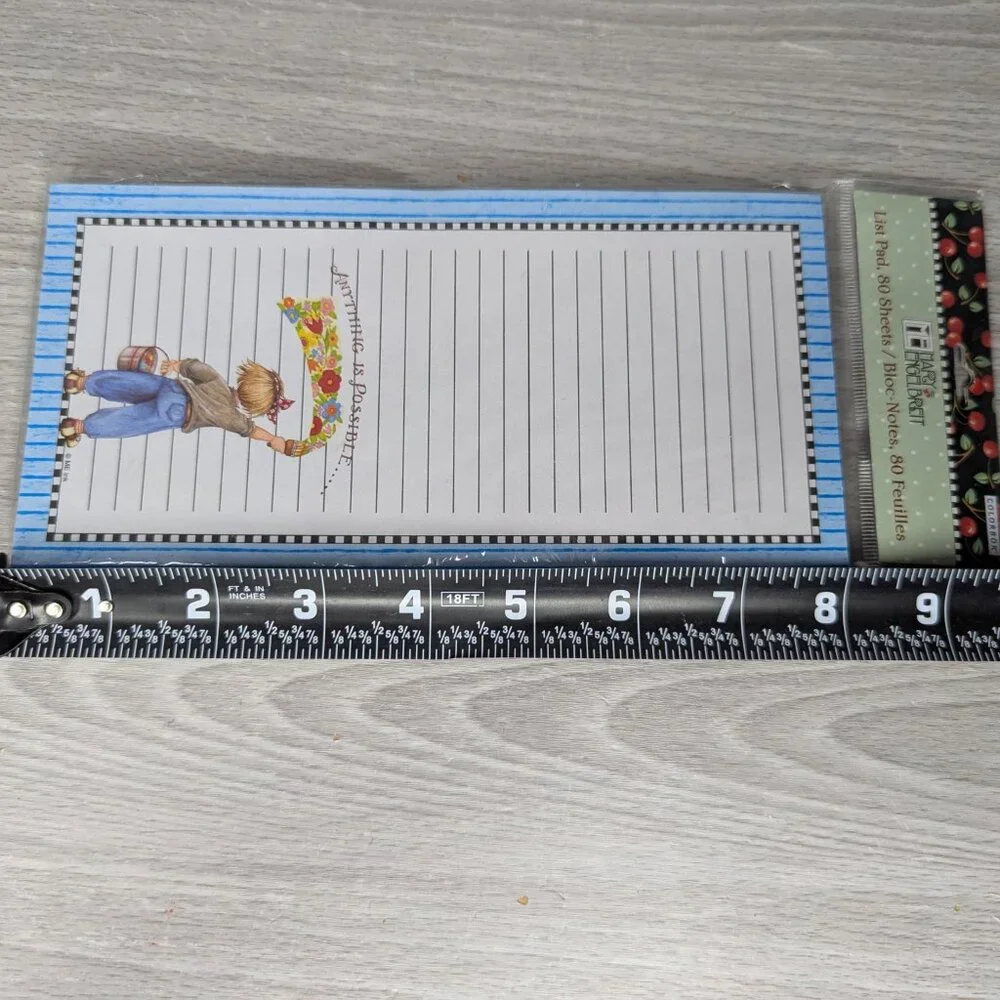 Mary Engelbreit List Pad Anything is Possible 80 Sheets w/ Magnet on Back NWT